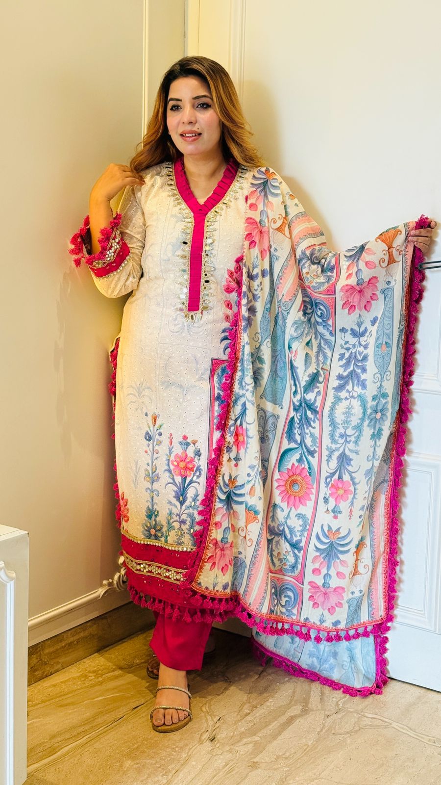 Amaaira Suit Set- White